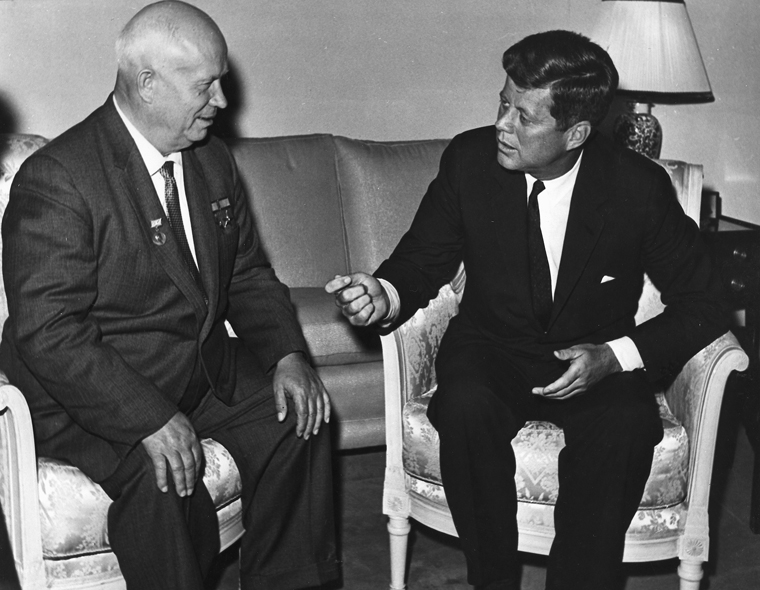 President Kennedy and Nikita Khrushchev in 1961