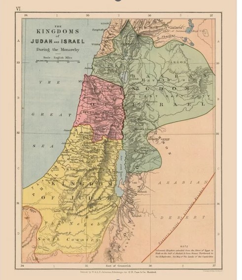 Mapa Reinos de Juda e Israel