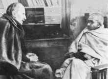 Romain Rolland visita a Gandhi
