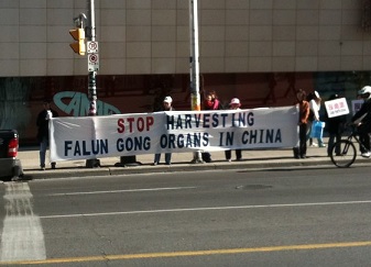 Protest of Chinese migrants on organ harvesting