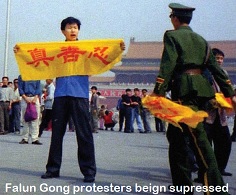 Falun Gong protest