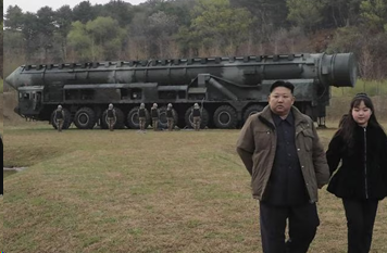 Kim Jong-un after inspecting a Hwasong-18 missile