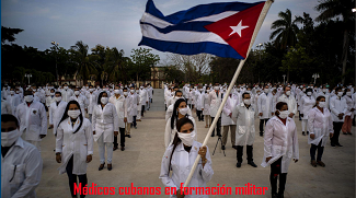 Médicos cubanos en formación militar