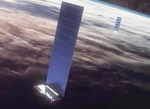 Starlink satellites in orbit