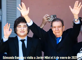 Edmundo González en Buenos Aires con Milei