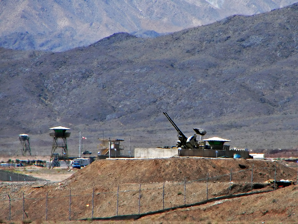 Anti-aircraft guns guarding Natanz Nuclear Facility