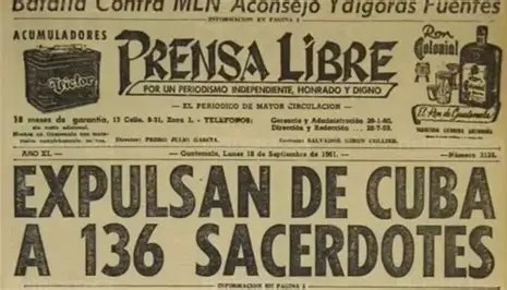 Expulsion de sacerdotes de Cuba. 1961.