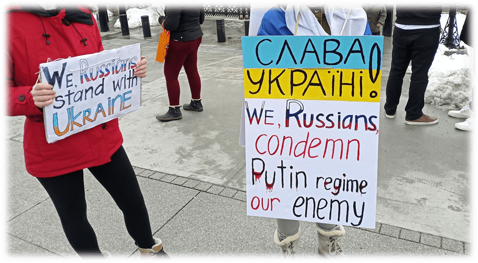 Mujeres rusas protestan contra la guerraq