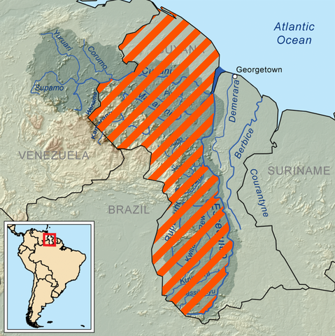 Venezuela. Territorio Esequibo, Zona en Reclamacion.