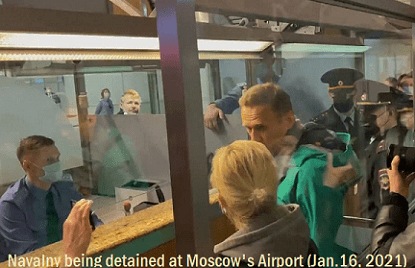 Navalny detained upon his arrival to Moscow