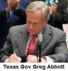 Texas Governor signing bill on Sept. 10, 2021