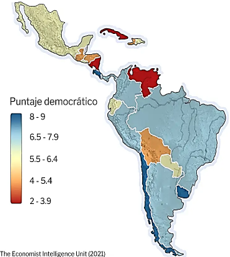 Puntaje Democrático de América Latina 2022