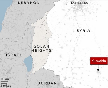 Territorio de los drusos al sur de Siria