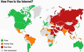 Internet freedom world map