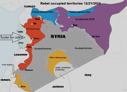 Syria under rebel control 12-21-24