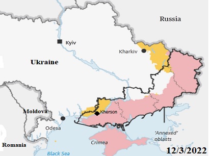 Ukraine's war map 20221203