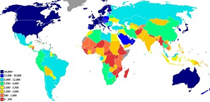 World Minimum Wages Map 2013