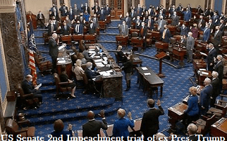 US Senators take the oath for the 2nd Impeachment trial of Donald Trump