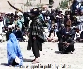 Afghan woman whipped in public by Taliban