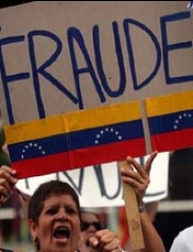 Protesta por el fraude electoral en Venezuela