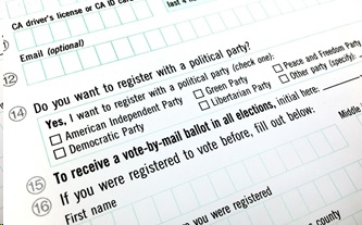 California voter registration form